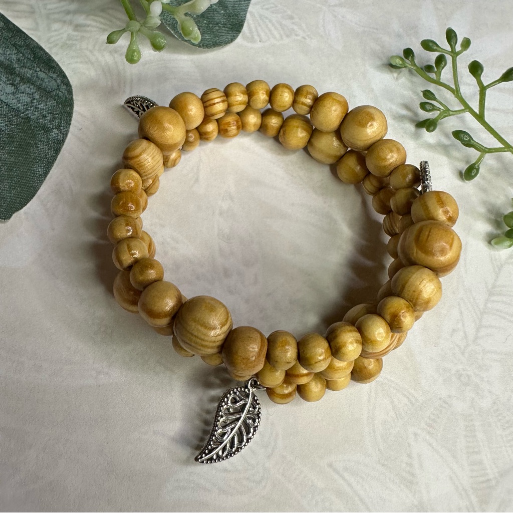 Boho Wood Bead Bracelet